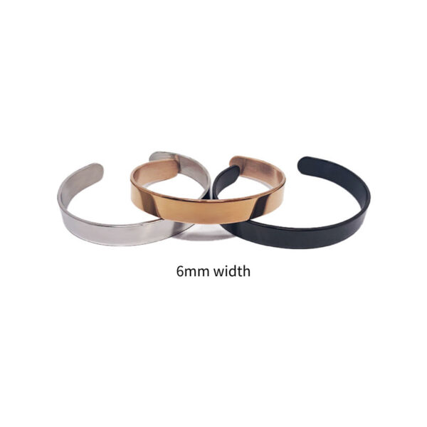 nickel rose gold and black cuff bracelet