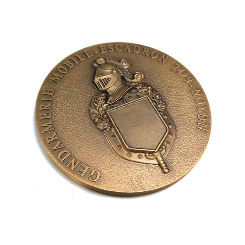 Custom Medal by Jin Sheu featuring a knight in armor.
