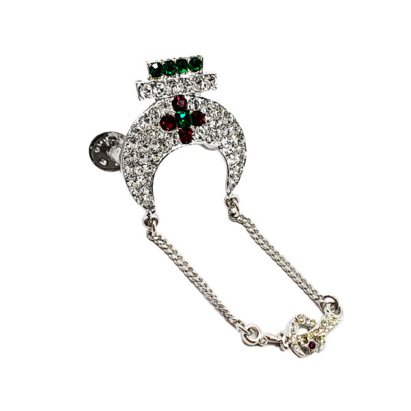 custom religious rhinestone pin badge made from jin sheu