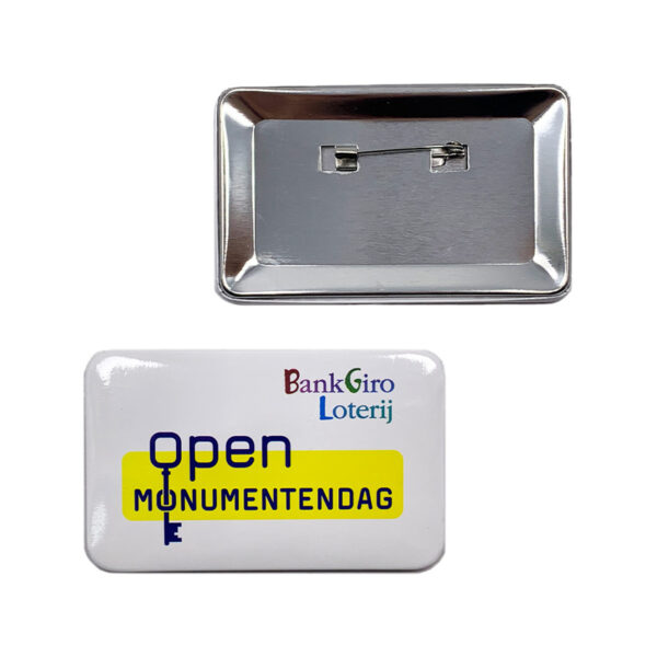 custom rectangular button pin
