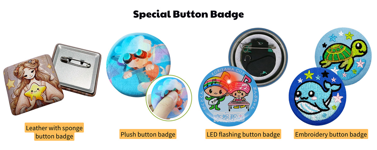 custom button pin badge-media