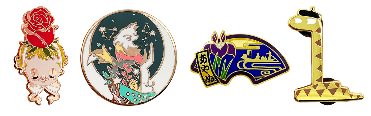 custom imitation hard enamel lapel pin made from jin sheu