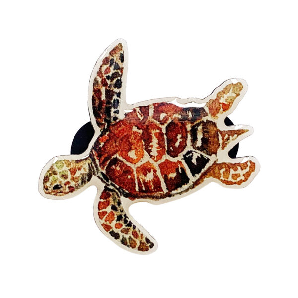 custom offset printing sea turtle nonprofit lapel pin