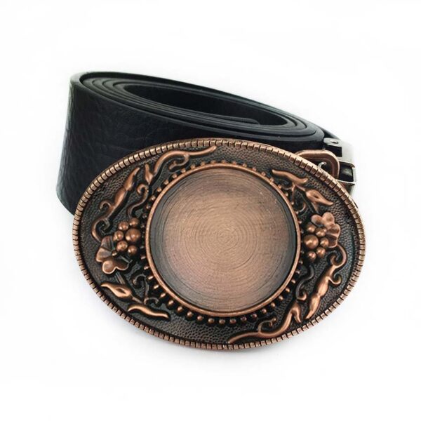 custom blank floral belt buckle