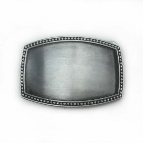 blank belt buckle antique tin finishing