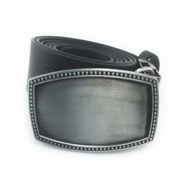 custom blank belt buckle antique tin finishing