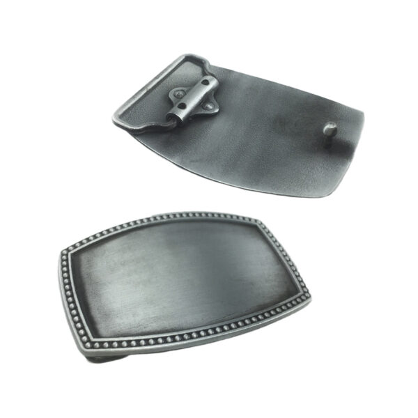 plain belt buckle front and back