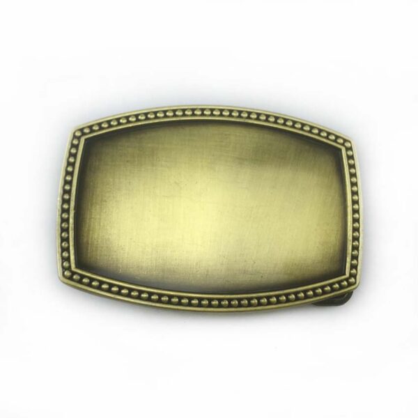 antique gold custom blank metal belt buckle