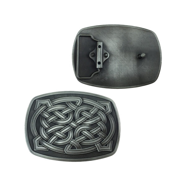Celtic Belt Buckles antique tin finishing front and back