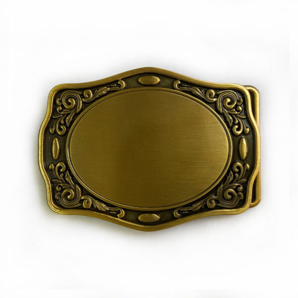 blank zinc alloy belt buckle antique copper finishing