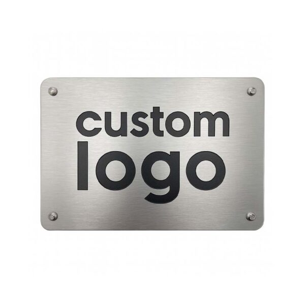 custom metal nameplate by Jin Sheu manufacturer