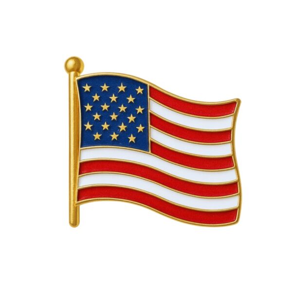 American flag lapel pin – custom enamel United States flag pin