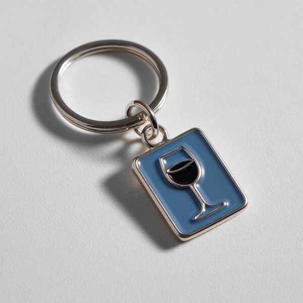 custom wine charm blue enamel made from jin sheu