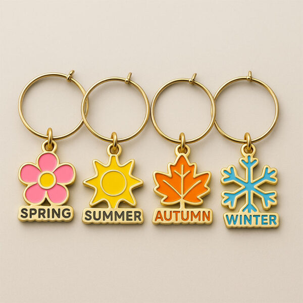 seasons personalized wine glass markers made from jin sheu